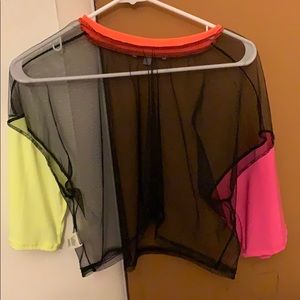 See through colorful shirt